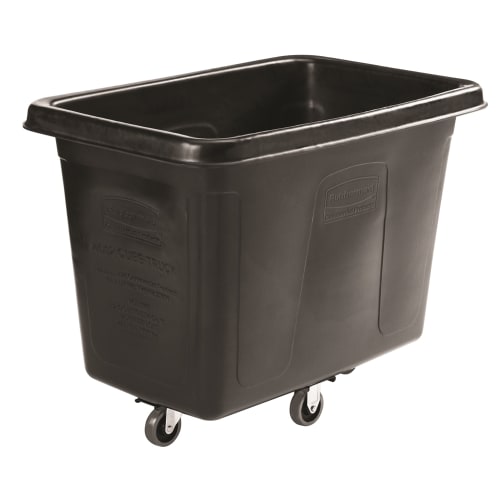 Rubbermaid Executive Series 12 Cubic Foot Cube Truck With Quiet Casters, Black